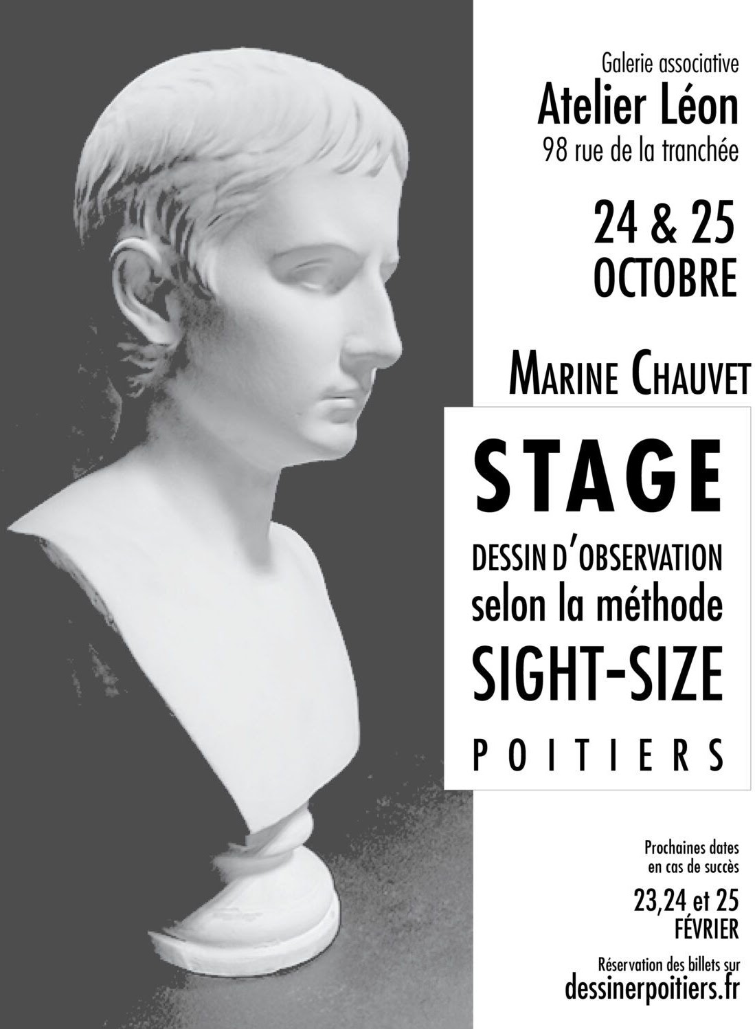 Stage de dessin Sight-Size avec Marine Chauvet à Poitiers
